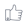 icon of thumbs up